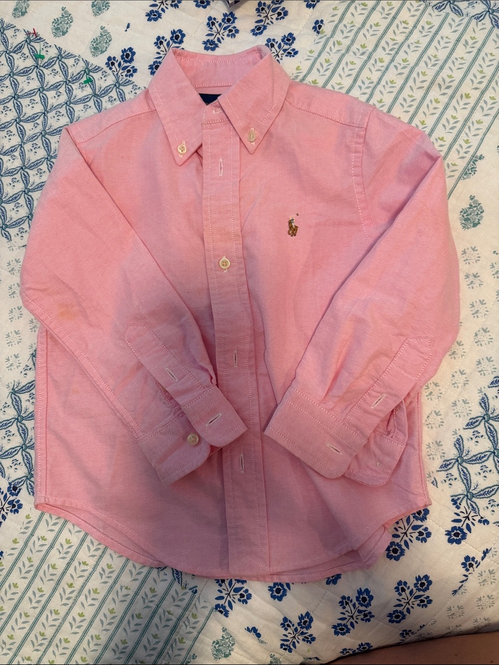 Ralph Lauren 3T pink button down long sleeve shirt